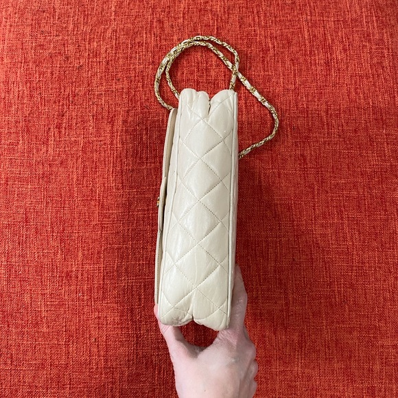 VTG Jay Herbert New York Quilted Leather Purse Bag Chain Strap Flap Made in USA - Picture 8 of 15